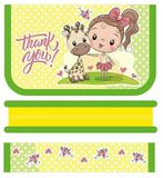 Пенал Пчелка 1 отделение 190х115 ПО 04 Девочка с жирафом