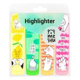 Текстовыделитель набор 4цв. "Meshu" 1-5мм 76351