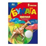 Набор цв. бум. А4  5л. 5цв. BG БЦ4п5_м_пл металлизированная перламутровая
