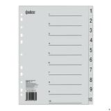 Разделитель лист.пластик. А4 цифр.1-10 IND112