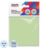 Липкий блок   76*76 100л. Attache 100л. 1407986 зеленый