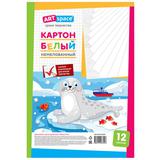 Картон белый А4 12л. Спейс 28644 немелованный