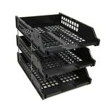 Поддон д/бумаг 3-х ярусный (на мет. стержнях) "Стамм" ЛТ112(63795) черный