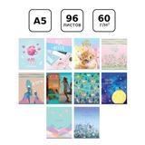 Тетрадь  96л. BG А5 скрепка Mix-10 Девочки 10414