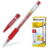 Ручка гелевая "Brauberg" 0,35мм Namber One 141195 красный