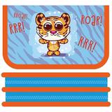 Пенал Пчелка 2 отделения 190х105 ПО 49 Забавный тигр