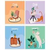 Тетрадь  48л. Спейс клетка Рисунки 34335 Sweet cat