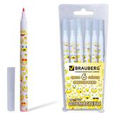 Фломастеры "Brauberg"  6цв. 151937 смываемые