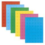 Набор цв. картона А4  6л. 6цв. 128886 мелованный с узором (звездочки)