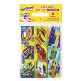 Закладка для книг магнитная набор 6 шт. 129619 Машины 25х98мм