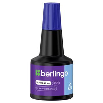 Краска штемп. "Berlingo" 30мл синий KKp 30002