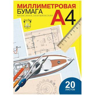 Бумага масш.-коорд. 20л. А4 53584 голубая