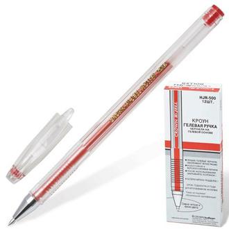 Ручка гелевая "Crown" 0,5мм HJR-500 красный
