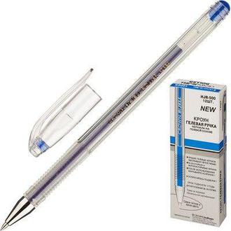 Ручка гелевая "Crown" 0,5мм HJR-500 синий