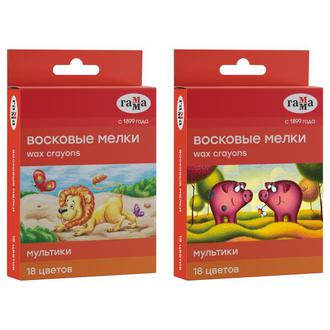Карандаши восковые 18цв. "Гамма" 2131018_01_30