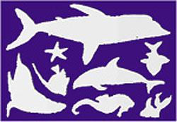 Шаблон с фигурами "Морские обитатели" 9С448