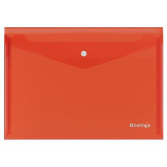 Папка конверт с кнопкой "Berlingo" А4 0,18мм EFb 04103 красный