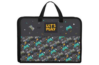 Папка детская А4 пластик 29558 с ручками на молнии 340*245*75