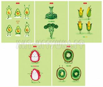 Тетрадь  18л. клетка "Хатбер" 18Т5В1 Йога-фреш