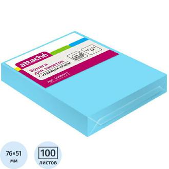 Липкий блок   51*76 100л. Attache 100л. 1556511 голубой неон