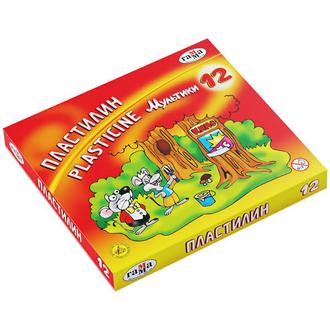 Пластилин 12цв. Гамма 280018 Мультики 240гр. со стеком