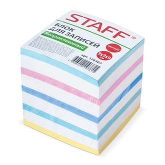 Блок д/зап. "Staff" 9*9*9см цветной 126367 непроклеенный