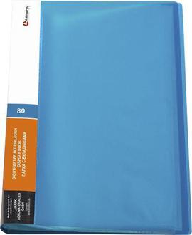 Папка индекс  80л "Lamark" 0,8мм 340 синяя