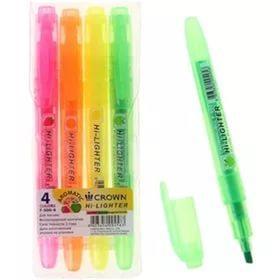 Текстовыделитель набор 4цв. "Crown" 1-4мм F-500-4 аром.