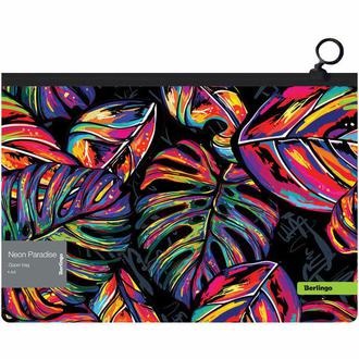 Папка на молнии "Berlingo" А4 Neon Paradise ZBn A 4081