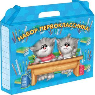 Набор первоклассника коробка 250*380 ламин. гофрокартон 8080602 синяя