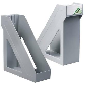 Накопитель д/бумаг верт. "Стамм" 100мм ЛТ31 серый (237010)
