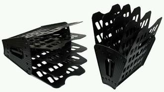 Подставка д/бумаг Веер "Стамм" 5 секц. ЛТ91 черный