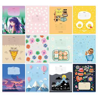 Тетрадь  24л. клетка "BG" 17733 Mix-12