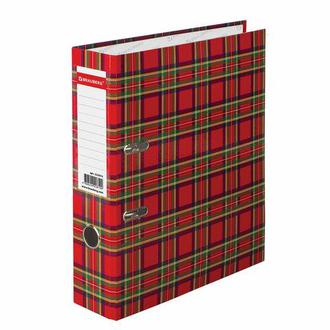 Папка 75мм "Brauberg" шотландка
