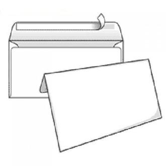 Конверт белый почт. Евро 110*220 силикон/чистый