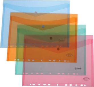 Папка конверт с кнопкой "Brauberg" А4 0,15мм 273071