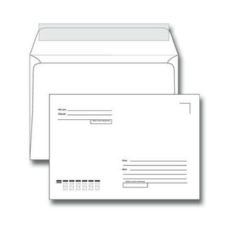 Конверт белый почт. А5 162*229 силикон/куда-кому