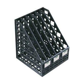 Накопитель д/бумаг верт. 6 отд. "Стамм" ЛТ87 сборный черный