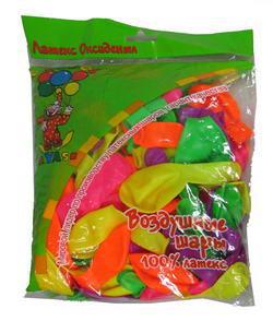 Шары 10" (25см) НЕОН Ассорти Европа 100шт./уп.