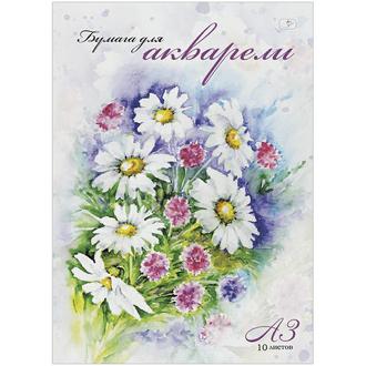 Папка для акварели А3 10л. Флора 200г/м2