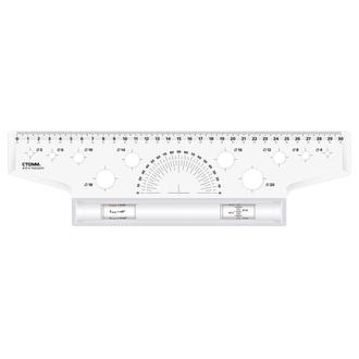 Линейка рейсшина (каталка) 30см метал. ролик Стамм ЛР25