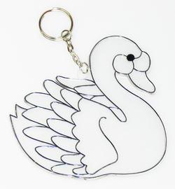 Трафарет витражный Лебедь средний