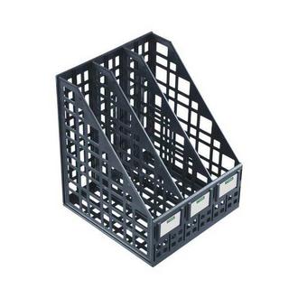 Накопитель д/бумаг верт. 3 отд. "Стамм" ЛТ81 сборный черный