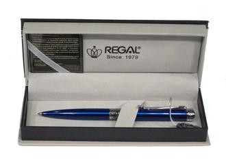 Ручка "Regal" шарик. 12407 синий корпус в футляре