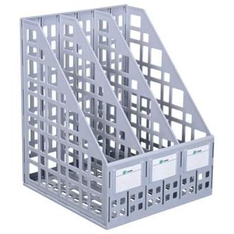 Накопитель д/бумаг верт. 3 отд. "Стамм" ЛТ80 сборный серый