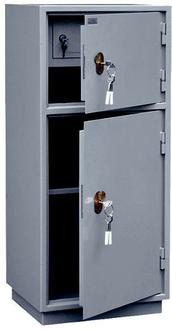 Шкаф металл. КБС-042Т бухгалтерский  ВхШхГ (960*450*360) 2 отделения, 1 полка, трейзер 32кг