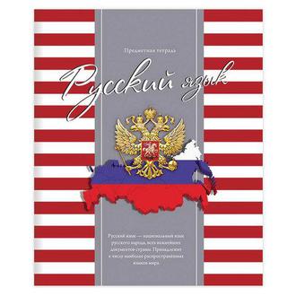 Тетрадь  48л. Полосатый стиль предм. русский язык 48-2594