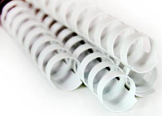 Пружина для переплета пластиковая 28мм белая "Binding" 250л.