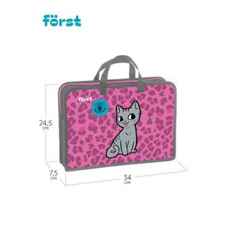 Папка детская А4 пластик 750309 PAWsitive на молнии 340*245*75