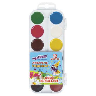 Краски акв. 12цв. "Юнландия" 191324 пл/уп